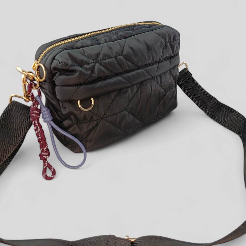 Bolso nailon bandolera negro