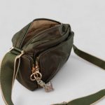 Bolso bandolera nailon verde oscuro