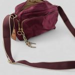 Bolso bandolera nailon granate