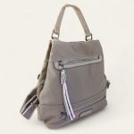 Mochila nailon antirrobo taupe