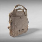 mochila acolchada en beige