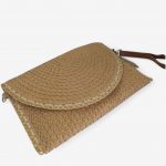 Bolso de mano rafia tostado