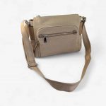 Bolso bandolera loneta beige claro