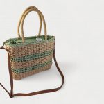 Bolso cesto verde natural