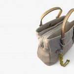 Bolso crema acolchado 3 compartimentos