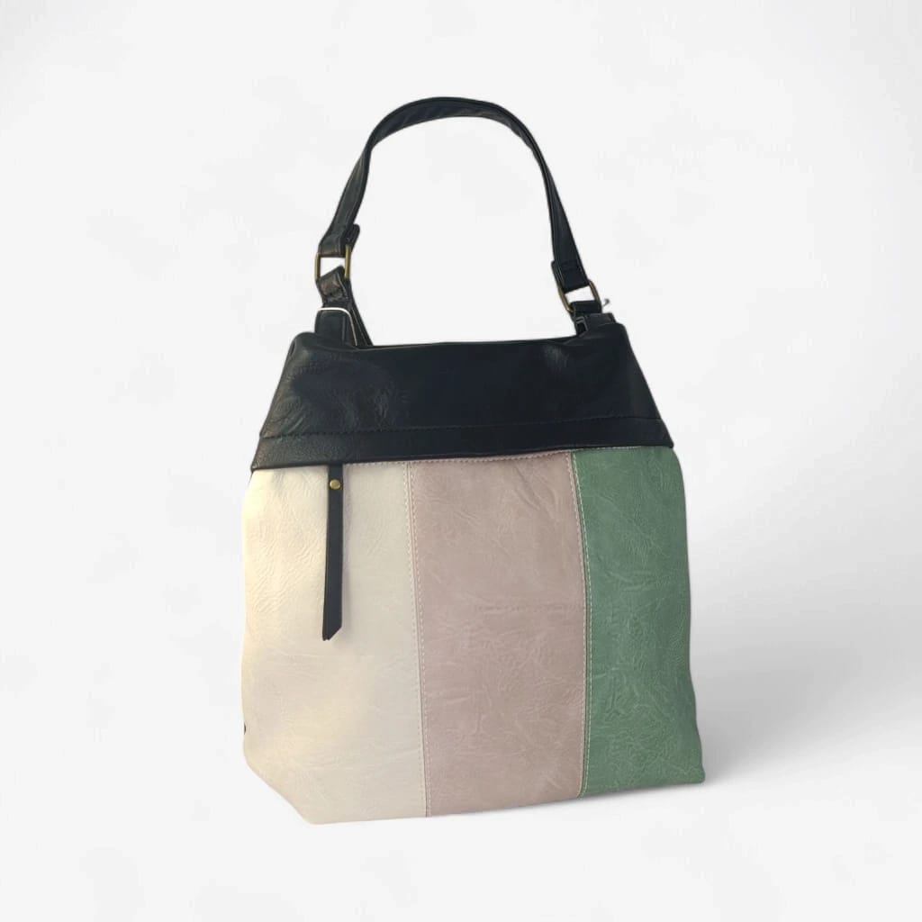 Mochila antirrobo mujer negra tricolor