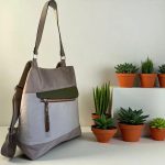 Mochila antirrobo beige convertible en bolso