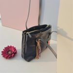 Bolso nailon negro mujer ligero con asas largas