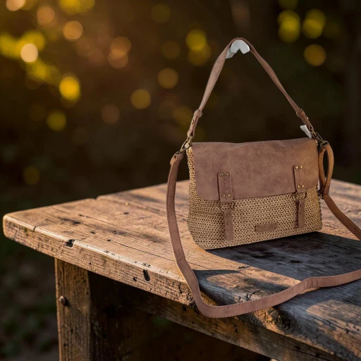 bolso bandolera de rafia mujer marrón chocolate elegante 30x23x11 cm
