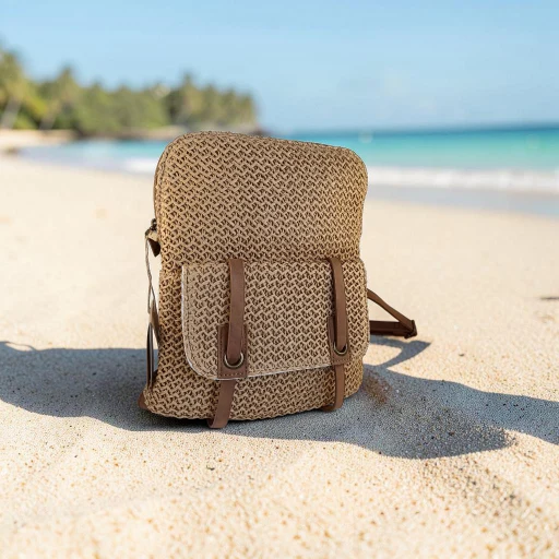 Mochila de Rafia Beige Mujer | Elegante, Amplia y Ligera