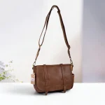 Bolso bandolera mujer marrón de piel vegana