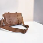 Bolso bandolera mujer marrón de piel vegana