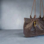 Bolso Shopper Trenzado Marrón Chocolate