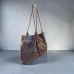 Bolso Shopper Trenzado Marrón Chocolate