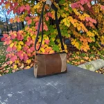 Bolso bandolera mujer de piel vegana negro marrón camel y beige