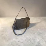 Bolso bandolera mujer verde oscuro troquelado